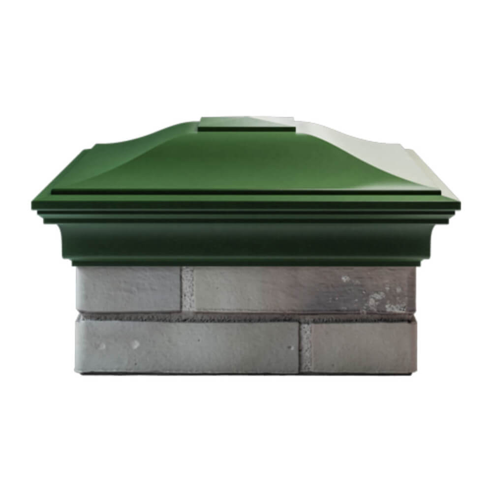 Колпак Zking Монблан Зеленый на столб 1.5х1.5 еврокирпича 0.7НФ (355х355мм) Таганрог фото