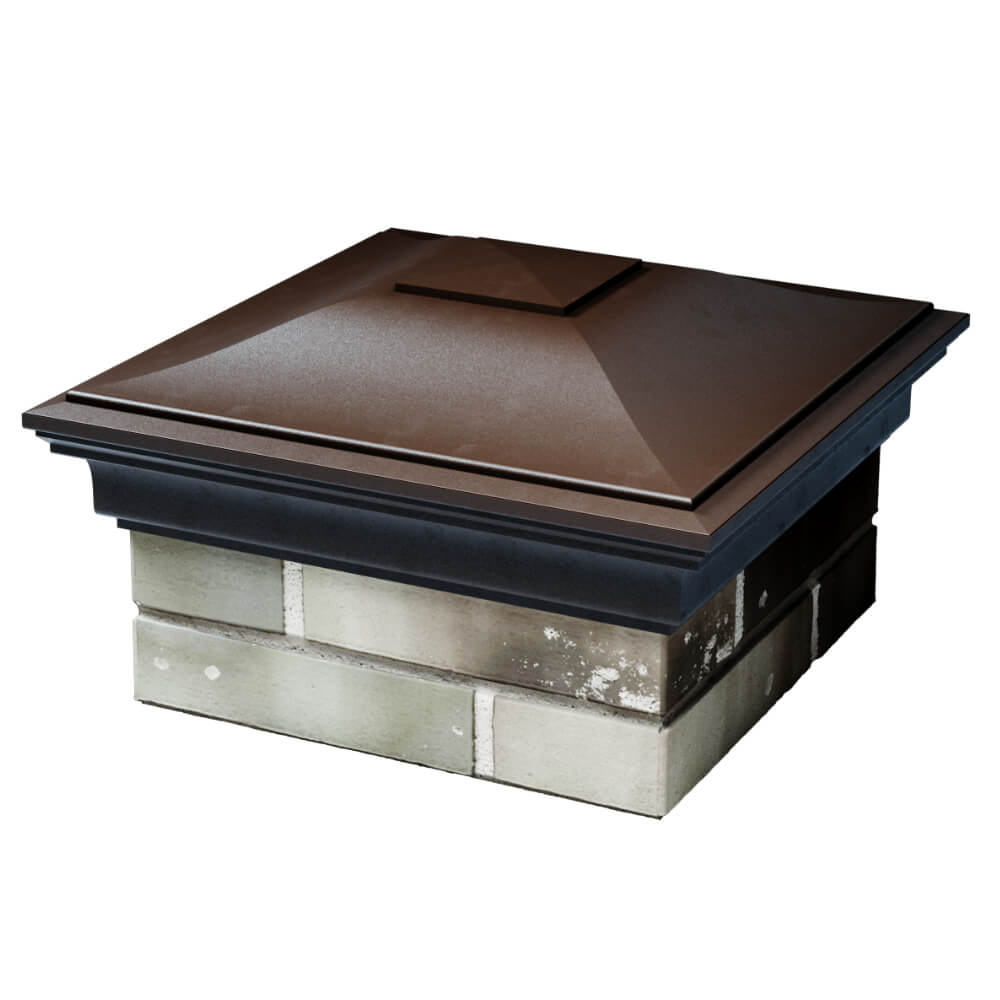 Колпак Zking Монблан Коричневый на столб 1.5х1.5 кирпича (385х385мм) в Таганроге фото