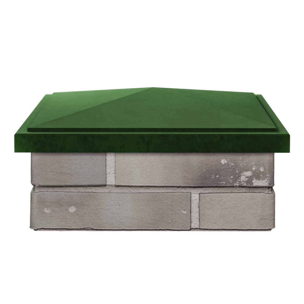 Колпак Zking БонаМоно Зеленый на столб 1.5х1.5 кирпича (385х385, 400х400мм) Таганрог фото