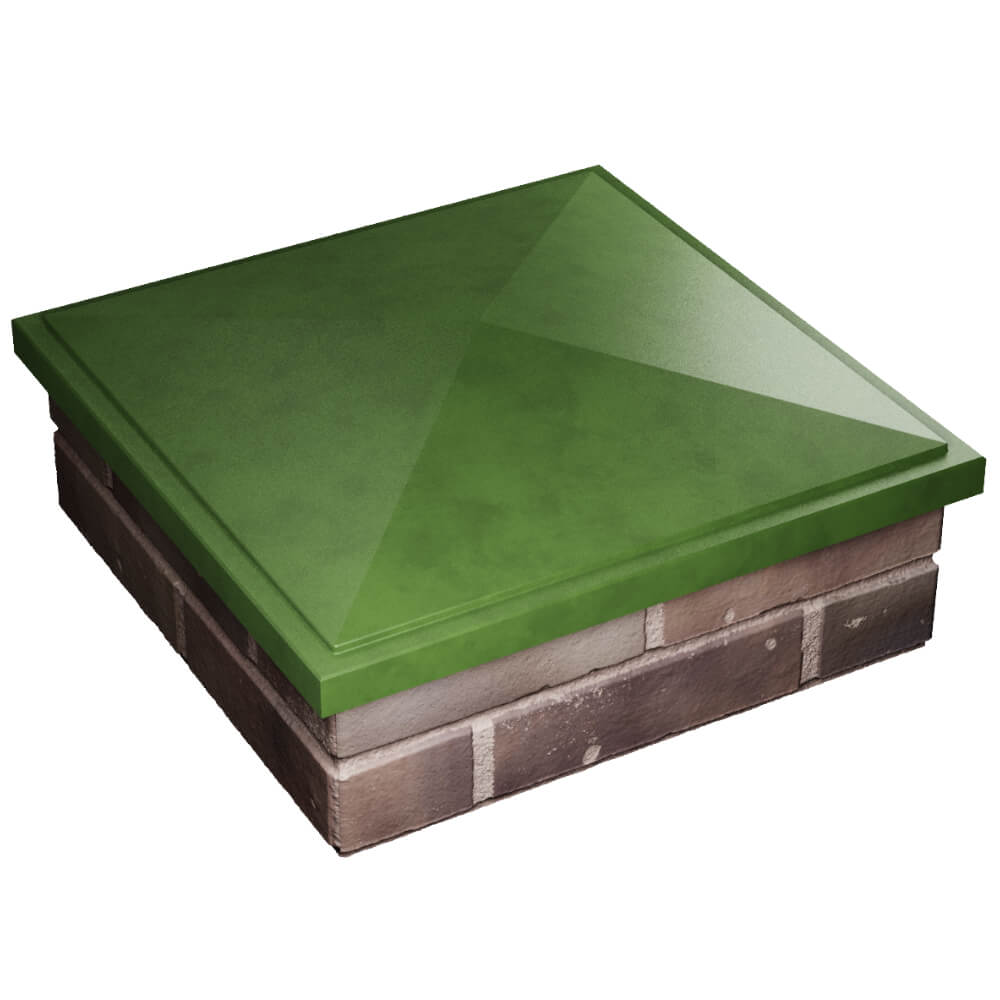 Колпак Zking БонаМоно Зеленый на столб 2х2 кирпича (515х515, 530х530мм) в Таганроге фото