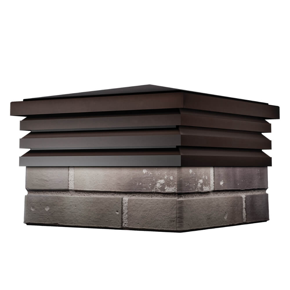 Колпак Zking Бона ХайТек Коричневый на столб 1.5х1.5 кирпича (385х385мм) в Таганроге фото