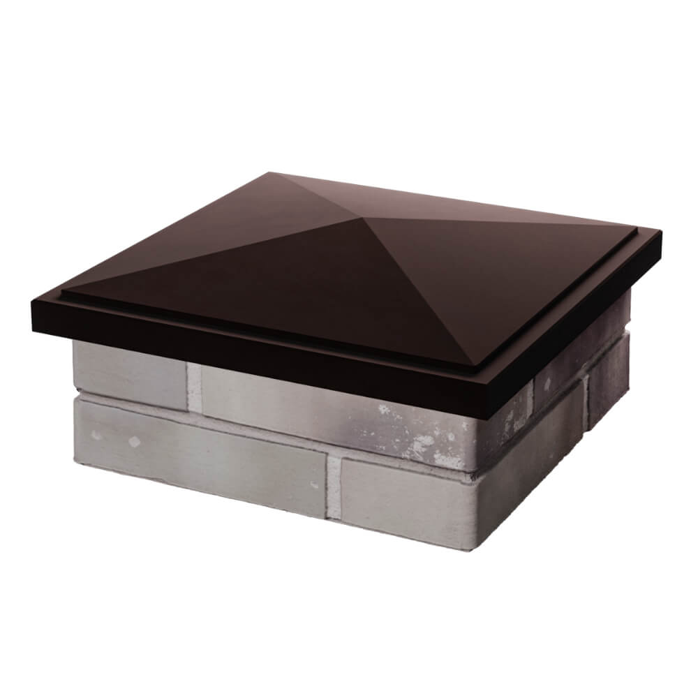 Колпак Zking БонаМоно Коричневый на столб 1.5х1.5 кирпича (385х385, 400х400мм) в Таганроге фото