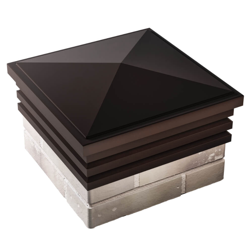 Колпак Zking Бона ХайТек Коричневый на столб 1.5х1.5 кирпича (385х385мм) в Таганроге фото