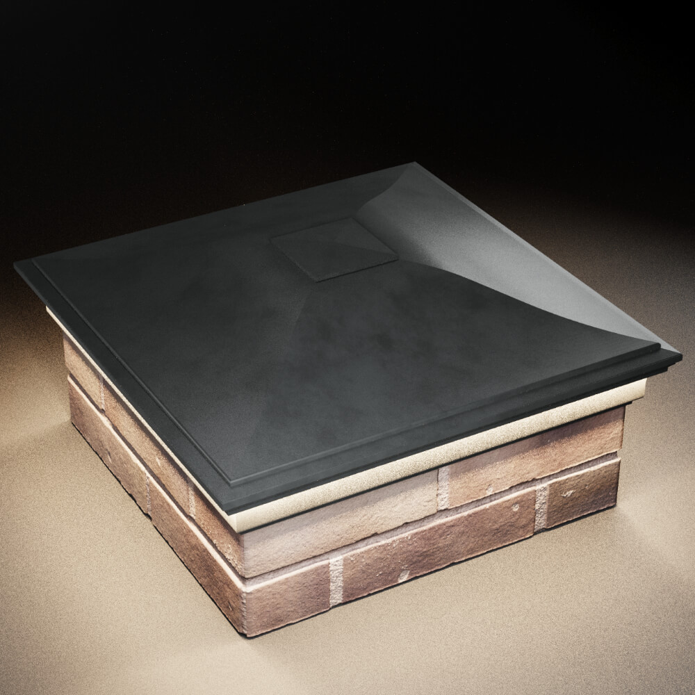 Колпак Zking Монблан Серый на столб 2х2 кирпича (515х515мм) c подсветкой в Таганроге фото