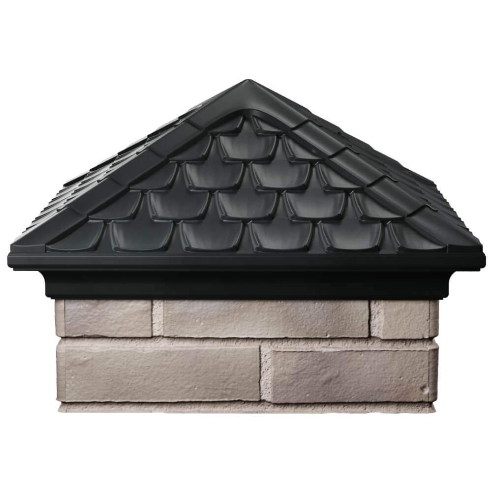 Колпак Zking Эльбрус Черный на столб 1.5х1.5 кирпича (385х385мм) Таганрог фото