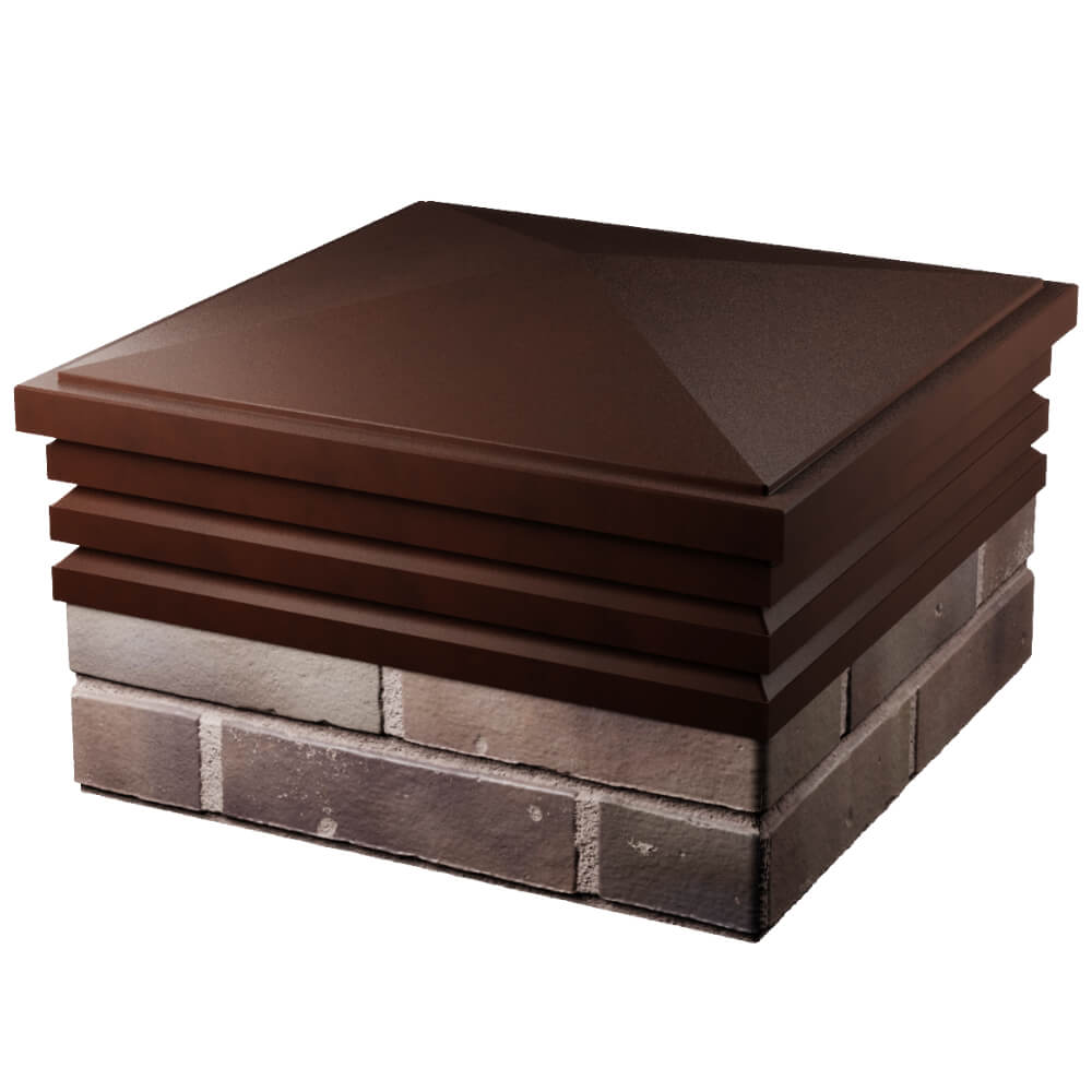 Колпак Zking Бона ХайТек Коричневый на столб 2х2 кирпича (513х513мм) в Таганроге фото