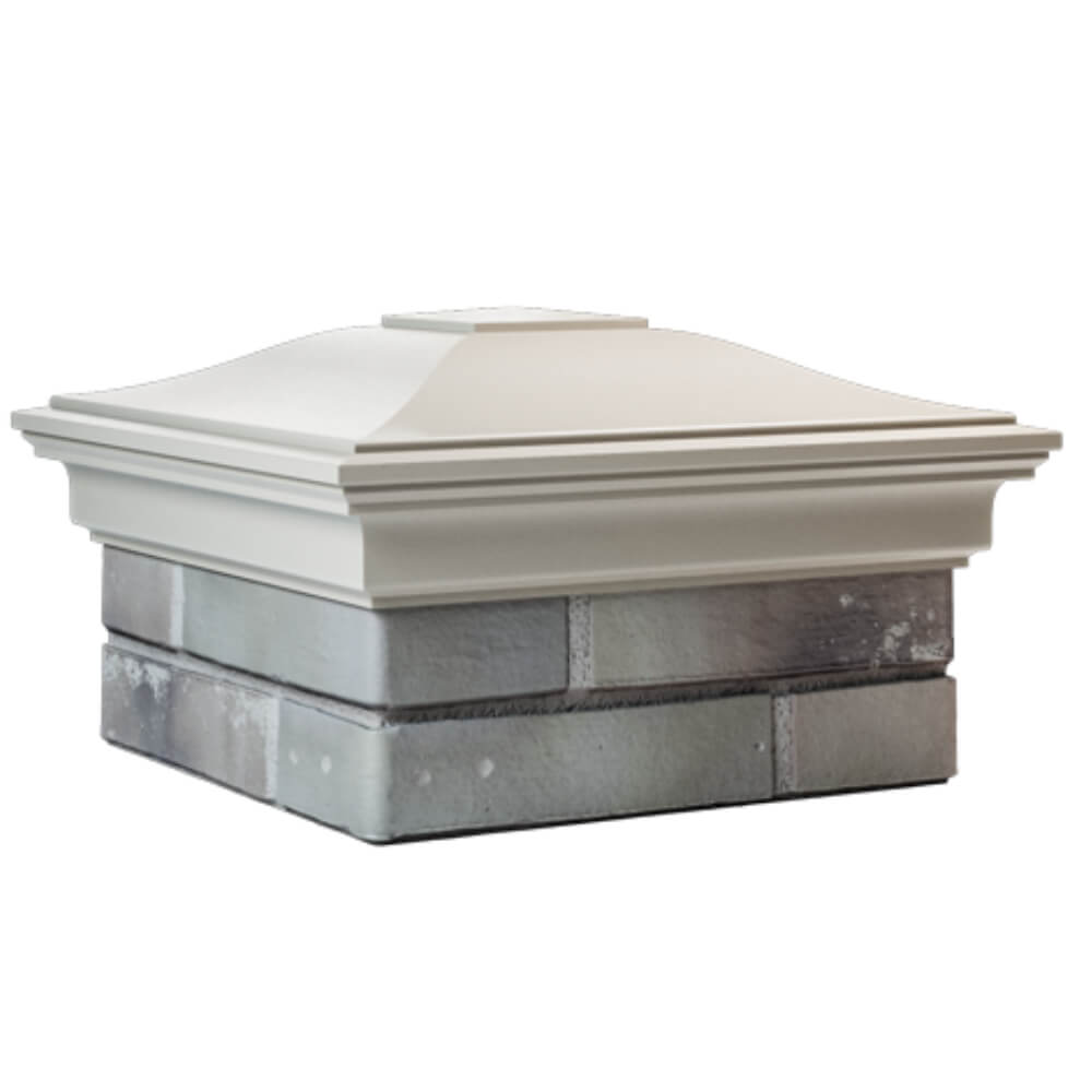 Колпак Zking Монблан Бежевый на столб 1.5х1.5 кирпича (385х385мм) в Таганроге фото