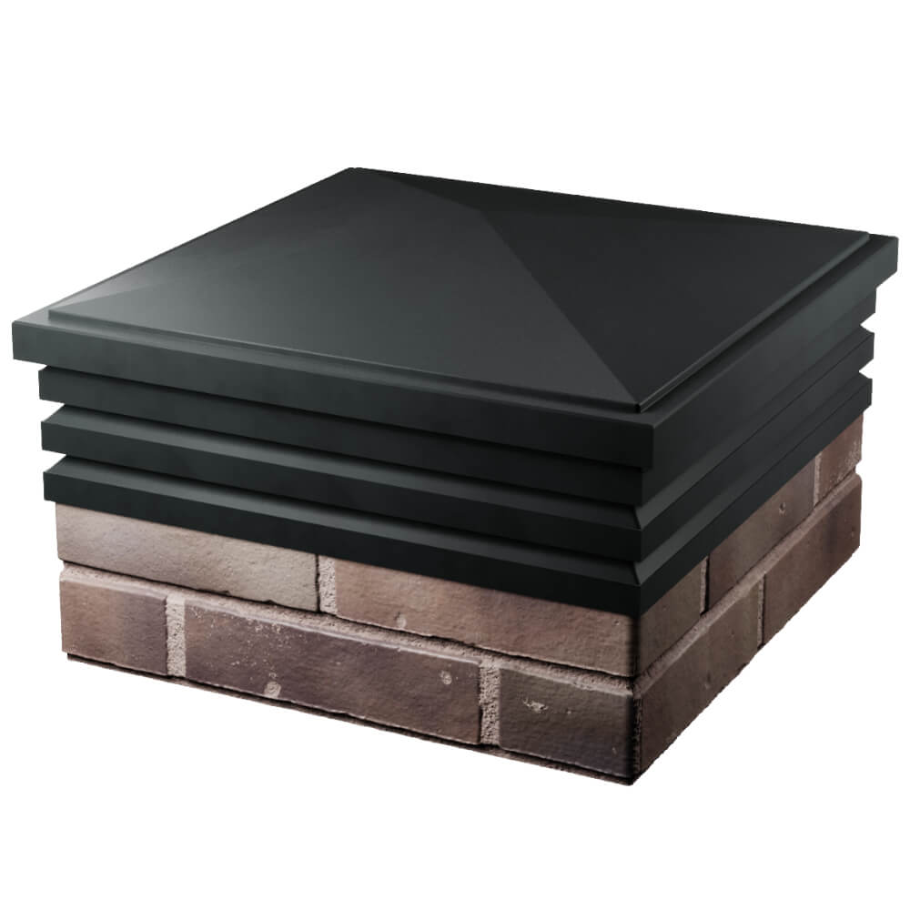 Колпак Zking Бона ХайТек Черный на столб 2х2 кирпича (513х513мм) в Таганроге фото