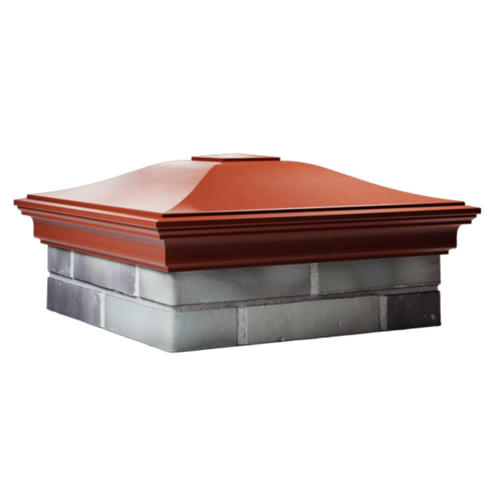 Колпак Zking Монблан Красный на столб 2х2 кирпича (515х515мм) в Таганроге фото