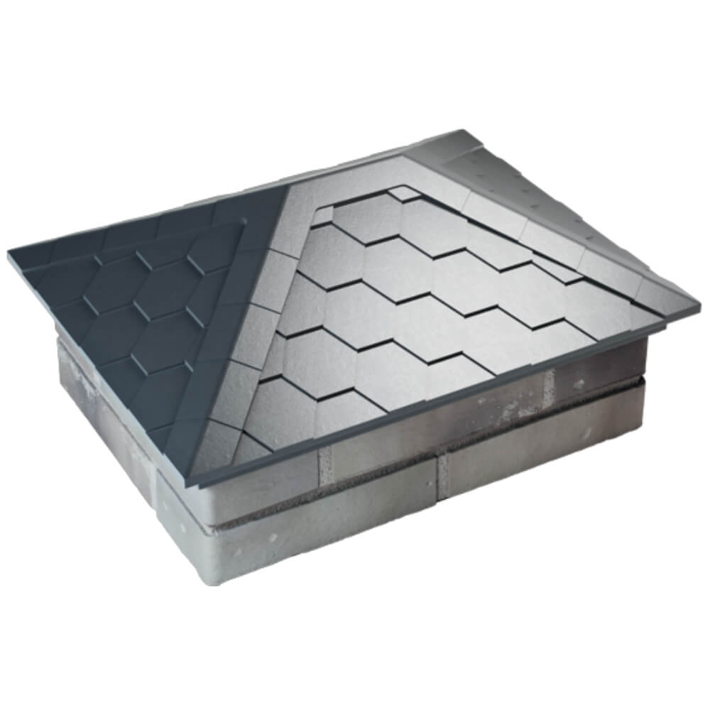 Колпак Zking Эверест Серый на столб 2х1.5 кирпича (520х390мм) Таганрог фото