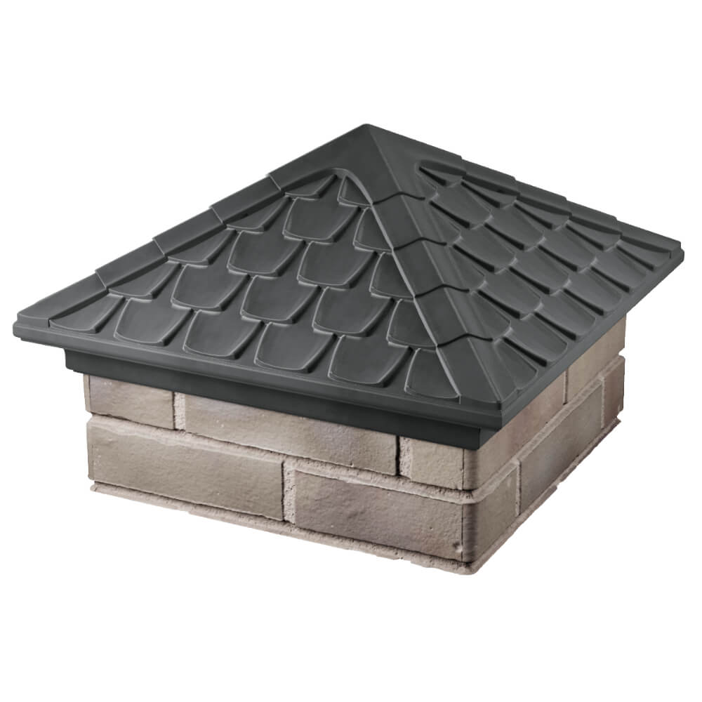 Колпак Zking Эльбрус Серый на столб 1.5х1.5 кирпича (385х385мм) в Таганроге фото