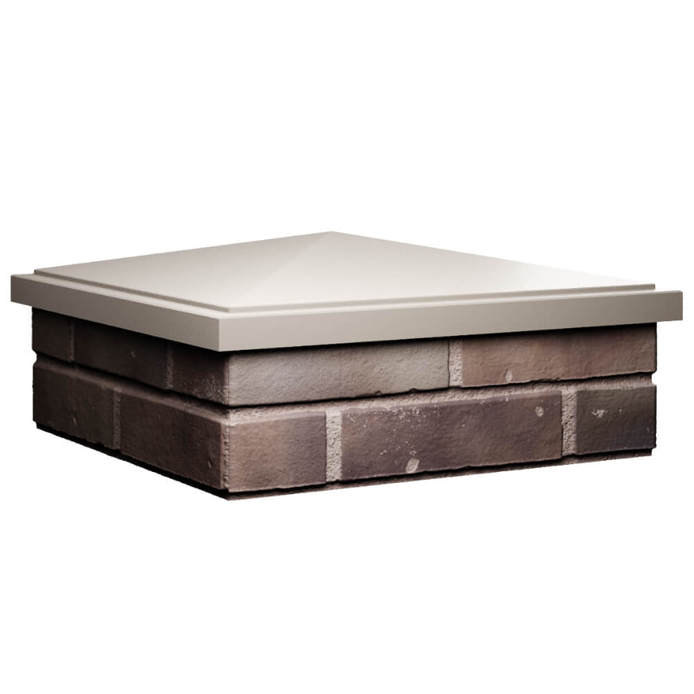 Колпак Zking БонаМоно Бежевый на столб 2х2 кирпича (515х515, 530х530мм) в Таганроге фото