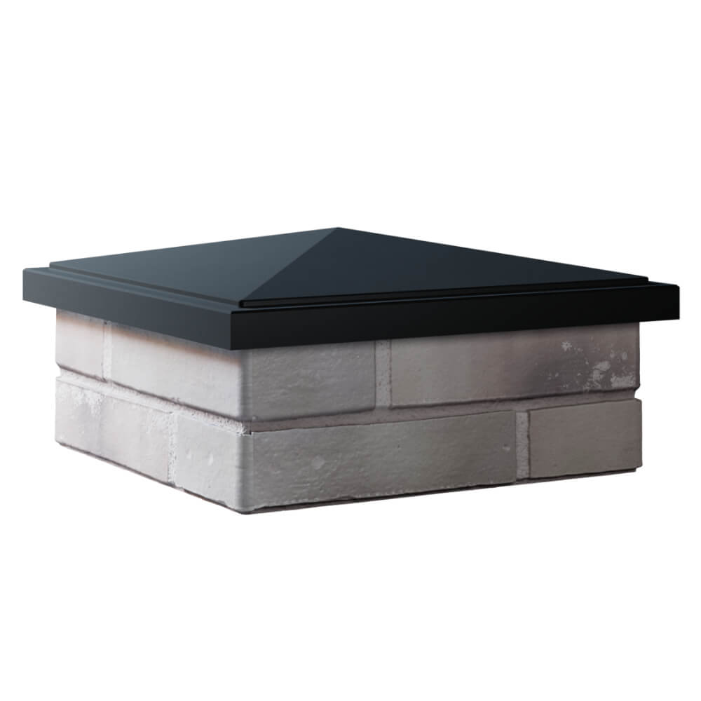 Колпак Zking БонаМоно Черный на столб 1.5х1.5 кирпича (385х385, 400х400мм) в Таганроге фото