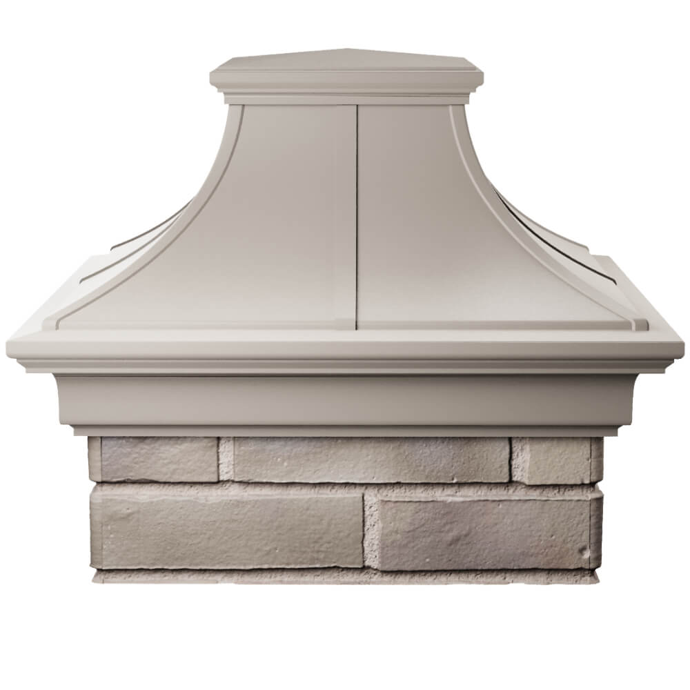 Колпак Zking Монблан Премиум Бежевый на столб 1.5х1.5 кирпича (385х385мм) Таганрог фото