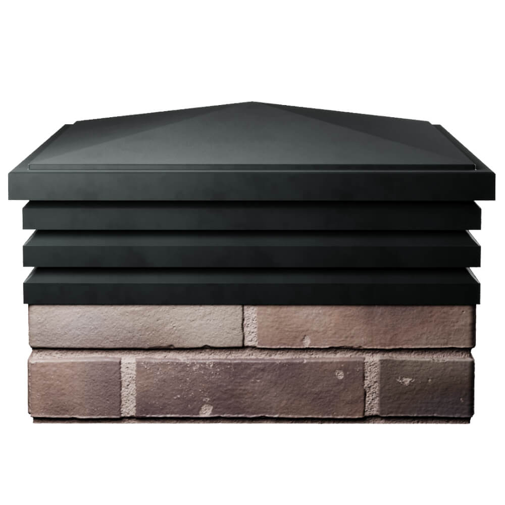 Колпак Zking Бона ХайТек Черный на столб 2х2 кирпича (513х513мм) Таганрог фото