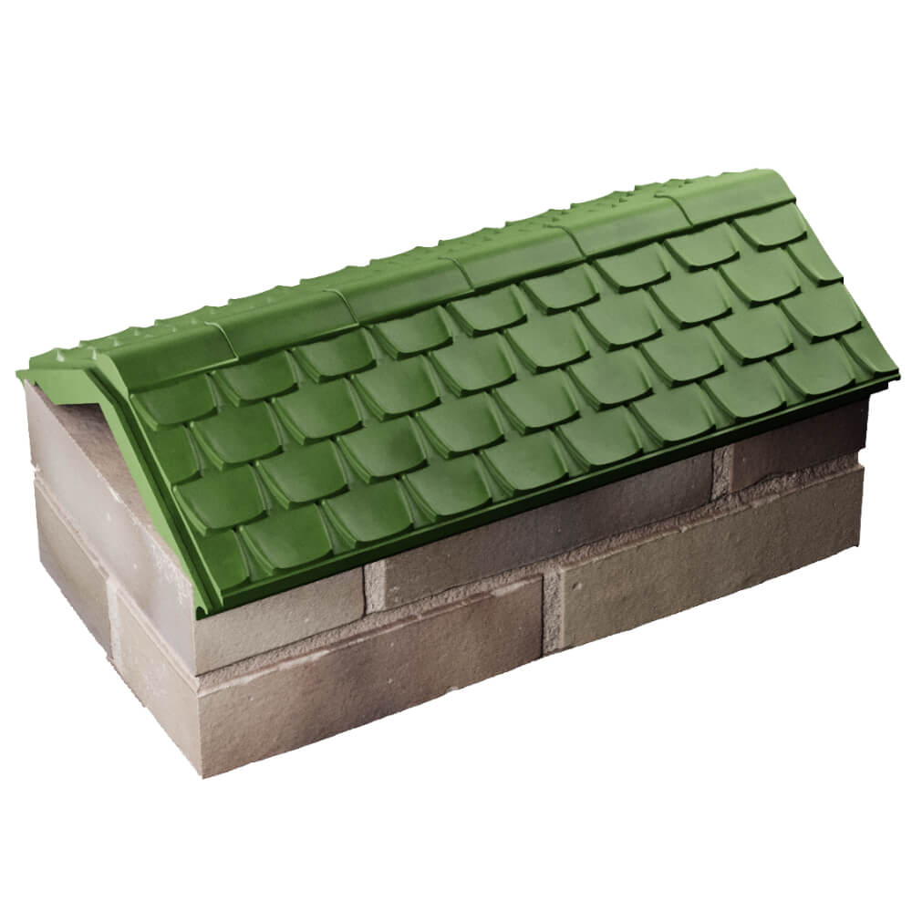 Парапет Zking Эльбрус Зеленый с посадкой на 1 кирпич (255мм) в Таганроге фото