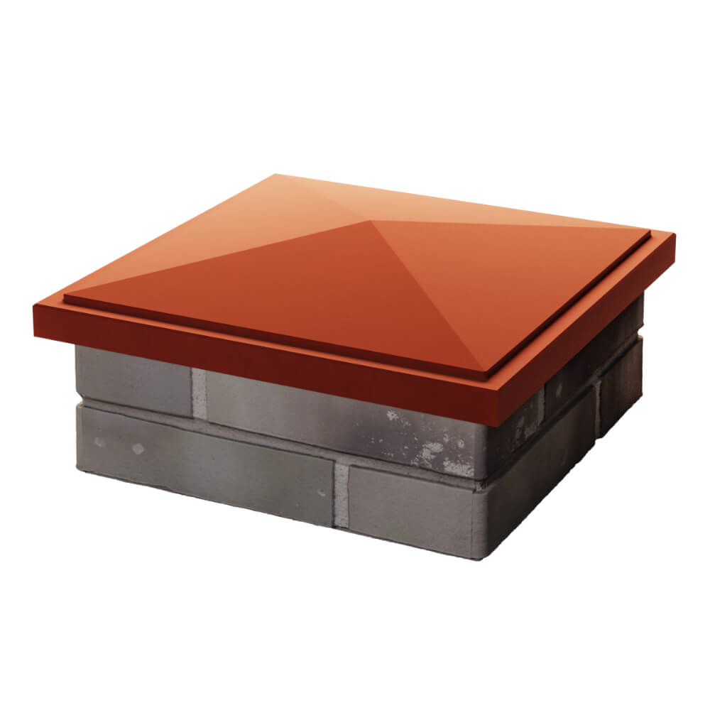 Колпак Zking БонаМоно Красный на столб 1.5х1.5 кирпича (385х385, 400х400мм) в Таганроге фото