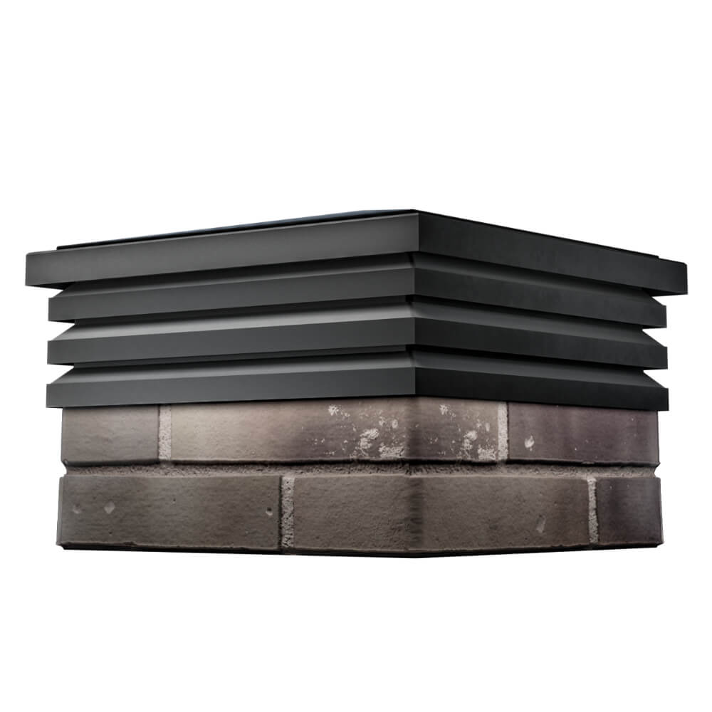 Колпак Zking Бона ХайТек Черный на столб 1.5х1.5 кирпича (385х385мм) в Таганроге фото