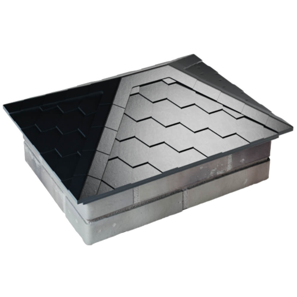 Колпак Zking Эверест Черный на столб 2х1.5 кирпича (520х390мм) Таганрог фото