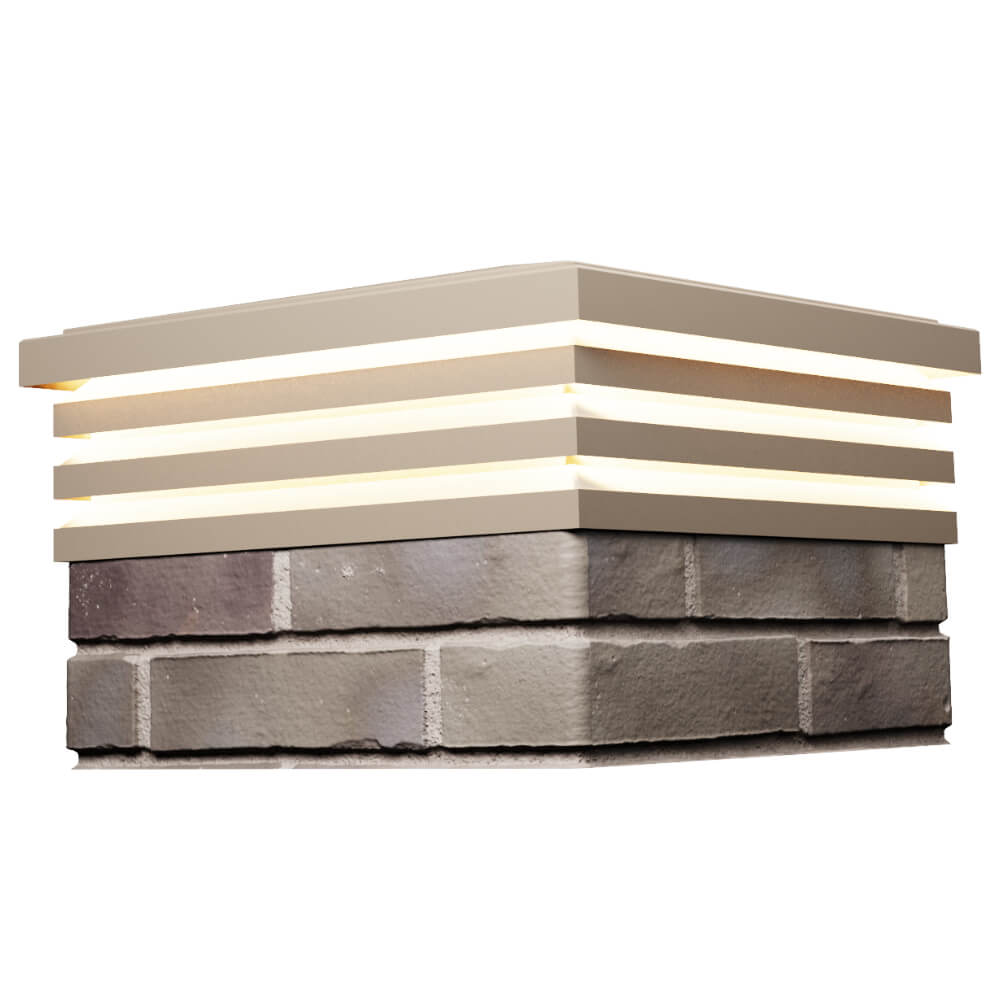 Колпак Zking Бона ХайТек Бежевый на столб 1.5х1.5 кирпича (385х385мм) с подсветкой в Таганроге фото