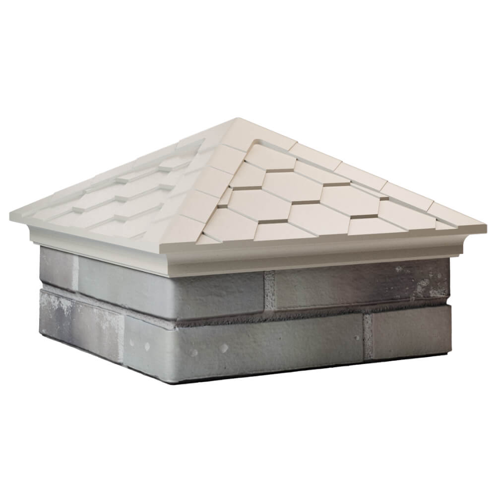 Колпак Zking Эверест Бежевый на столб 1.5х1.5 кирпича (390х390мм) в Таганроге фото