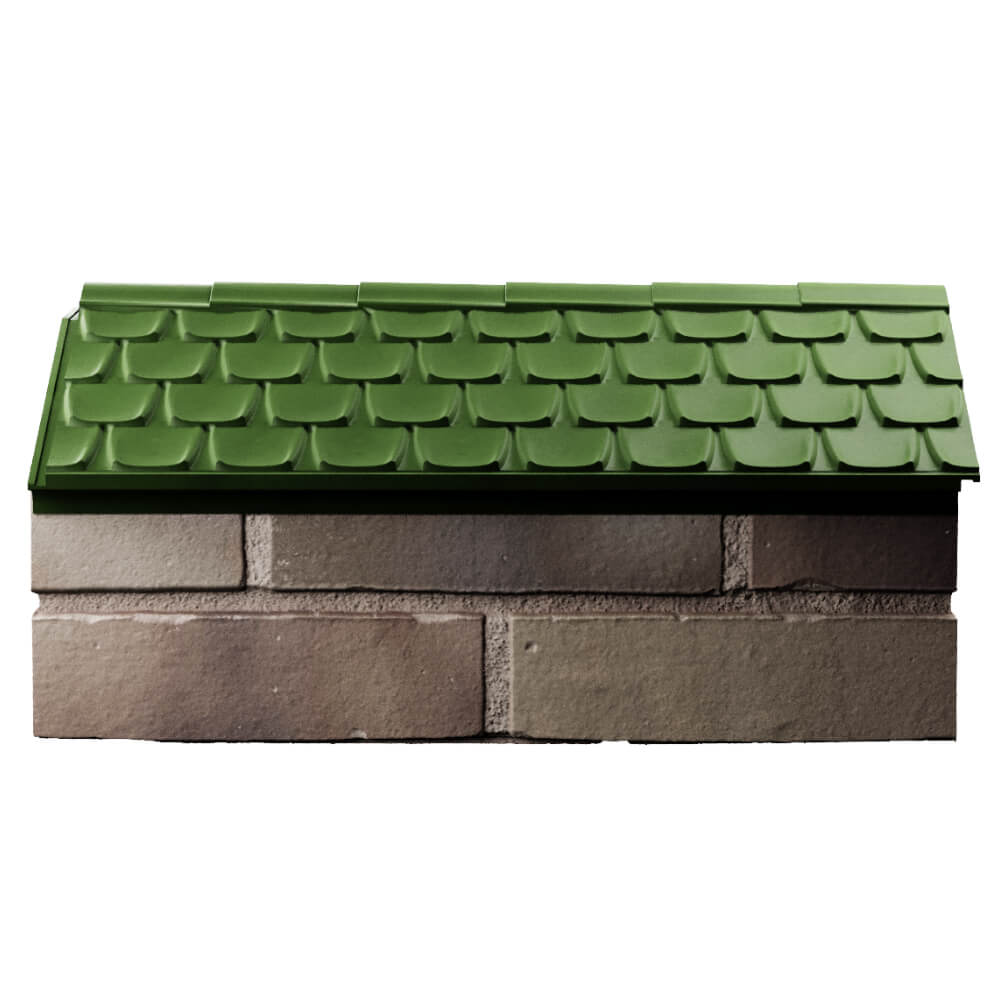 Парапет Zking Эльбрус Зеленый с посадкой на 1 кирпич (255мм) в Таганроге фото