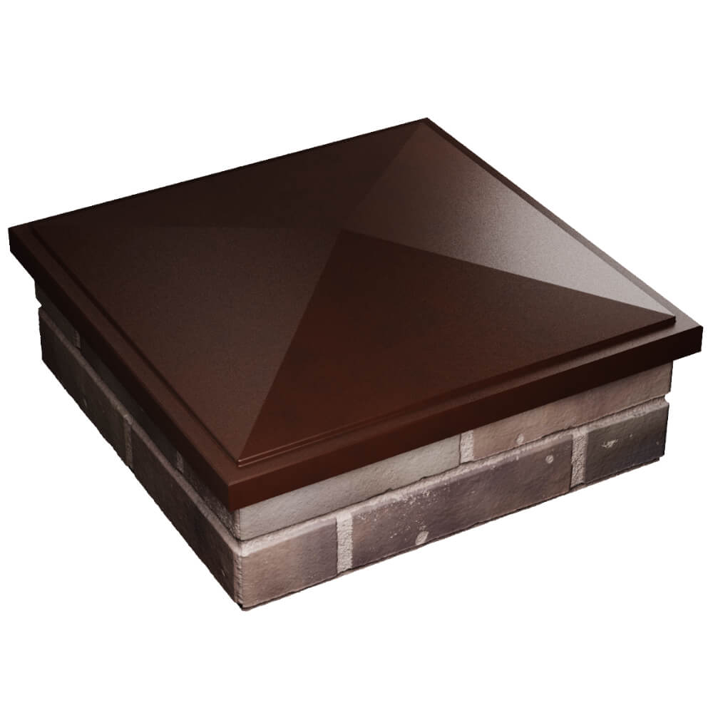 Колпак Zking БонаМоно Коричневый на столб 2х2 кирпича (515х515, 530х530мм) в Таганроге фото