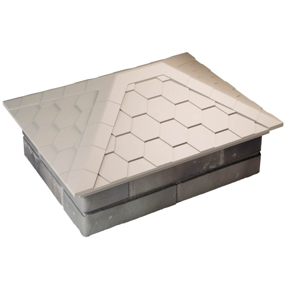 Колпак Zking Эверест Бежевый на столб 2х1.5 кирпича (520х390мм) Таганрог фото