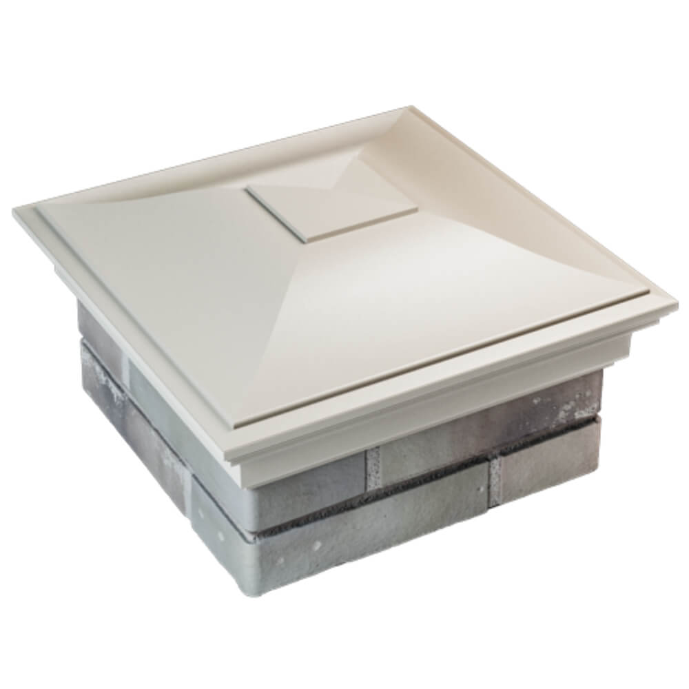 Колпак Zking Монблан Бежевый на столб 1.5х1.5 кирпича (385х385мм) в Таганроге фото