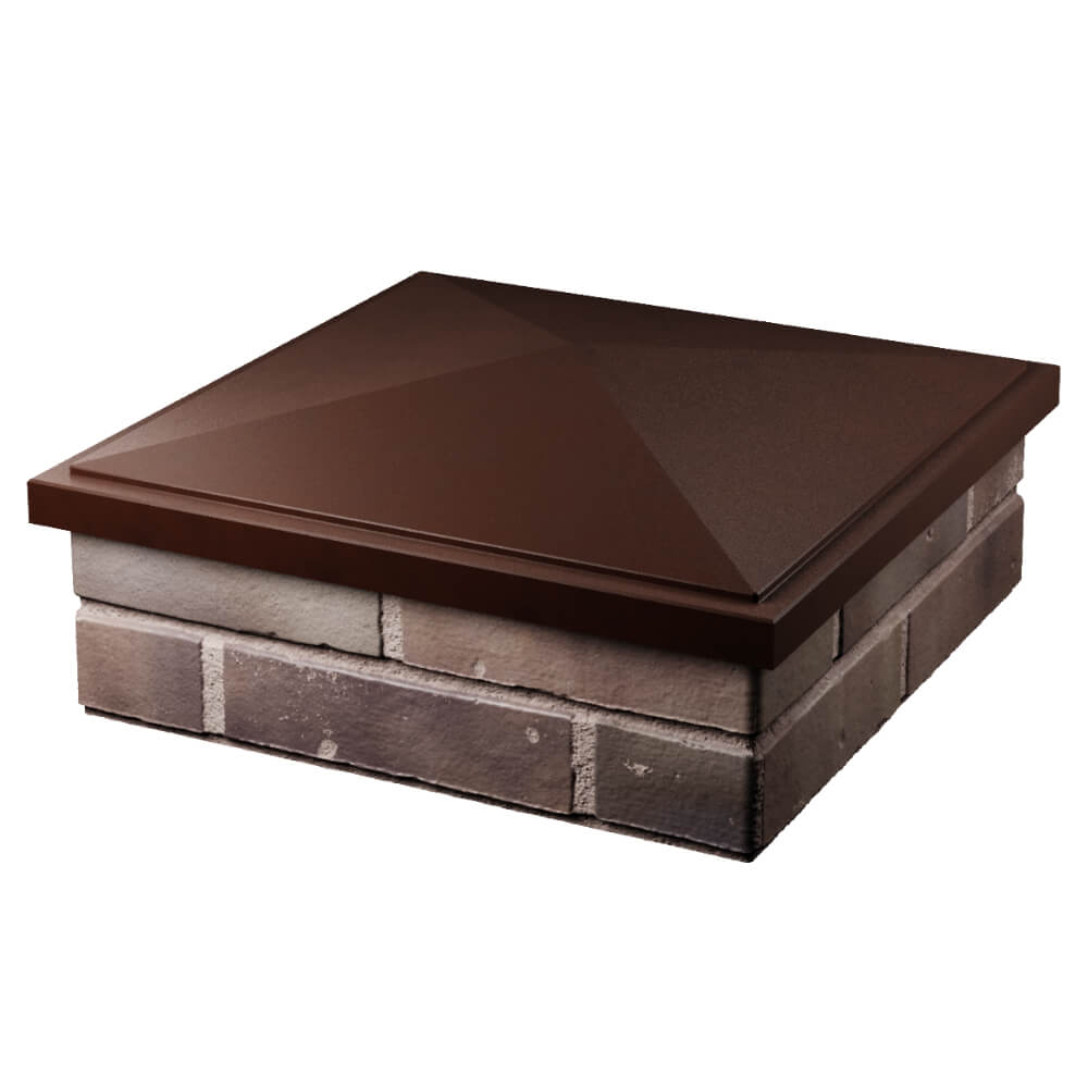 Колпак Zking БонаМоно Коричневый на столб 2х2 кирпича (515х515, 530х530мм) в Таганроге фото