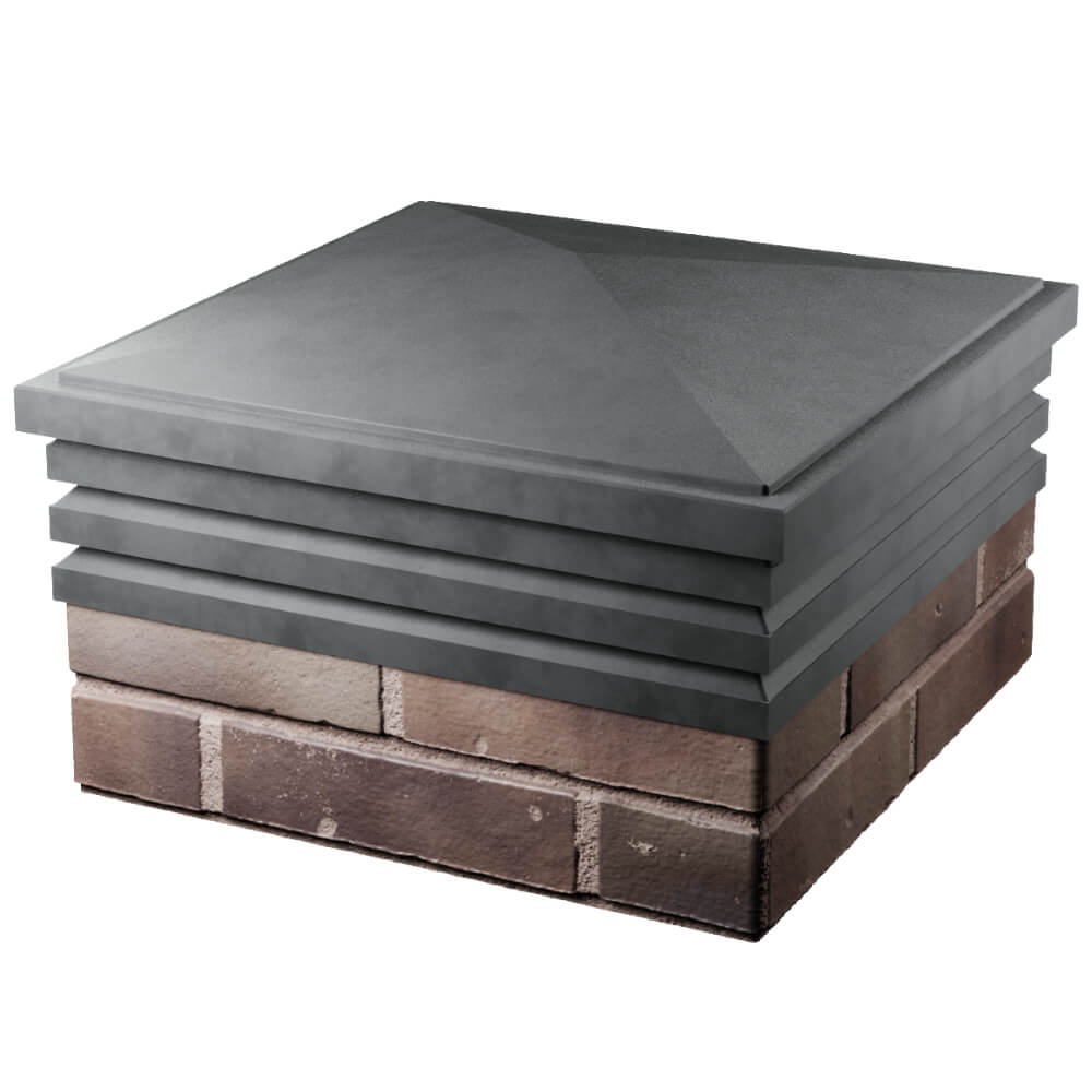 Колпак Zking Бона ХайТек Серый на столб 2х2 кирпича (513х513мм) в Таганроге фото