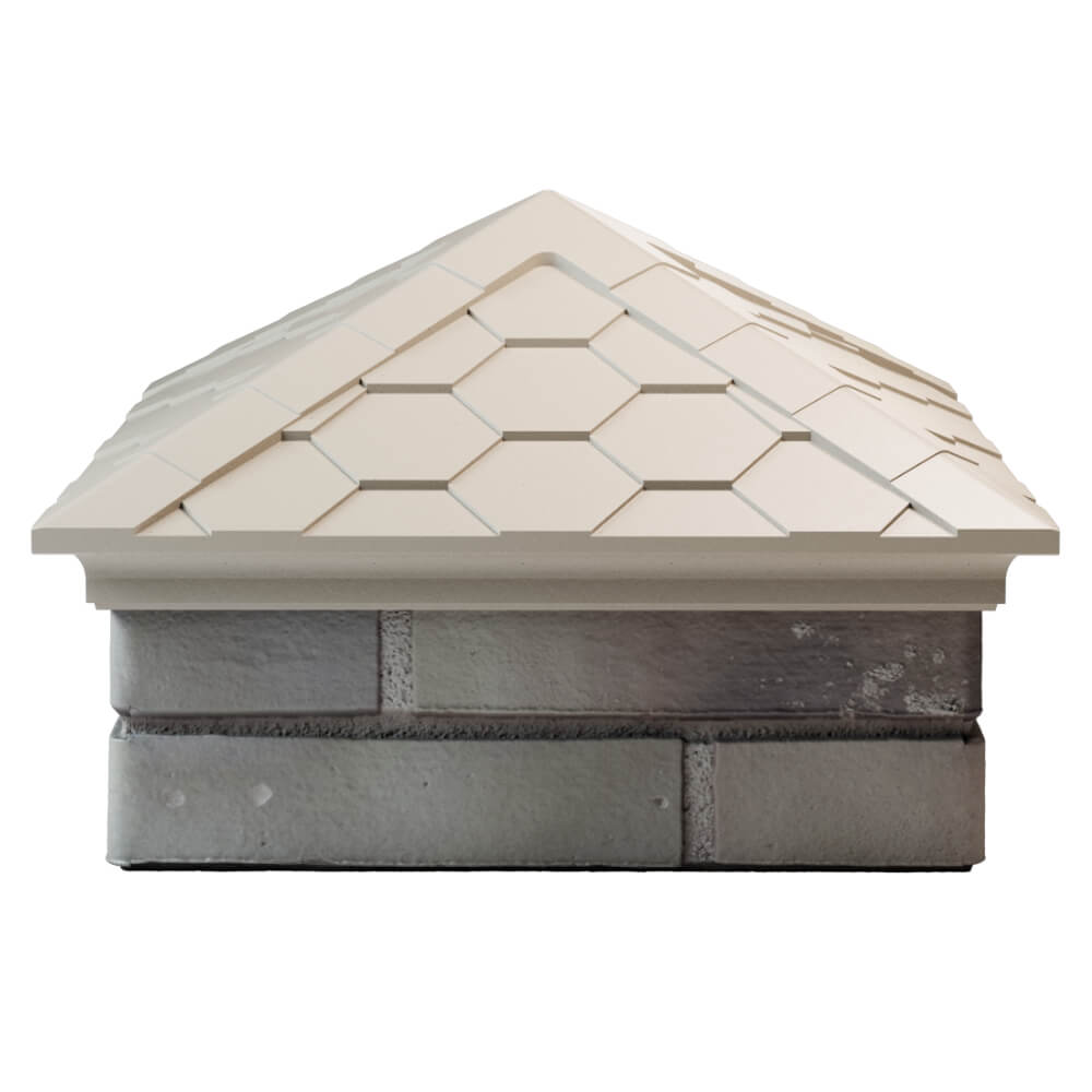 Колпак Zking Эверест Бежевый на столб 1.5х1.5 кирпича (390х390мм) Таганрог фото