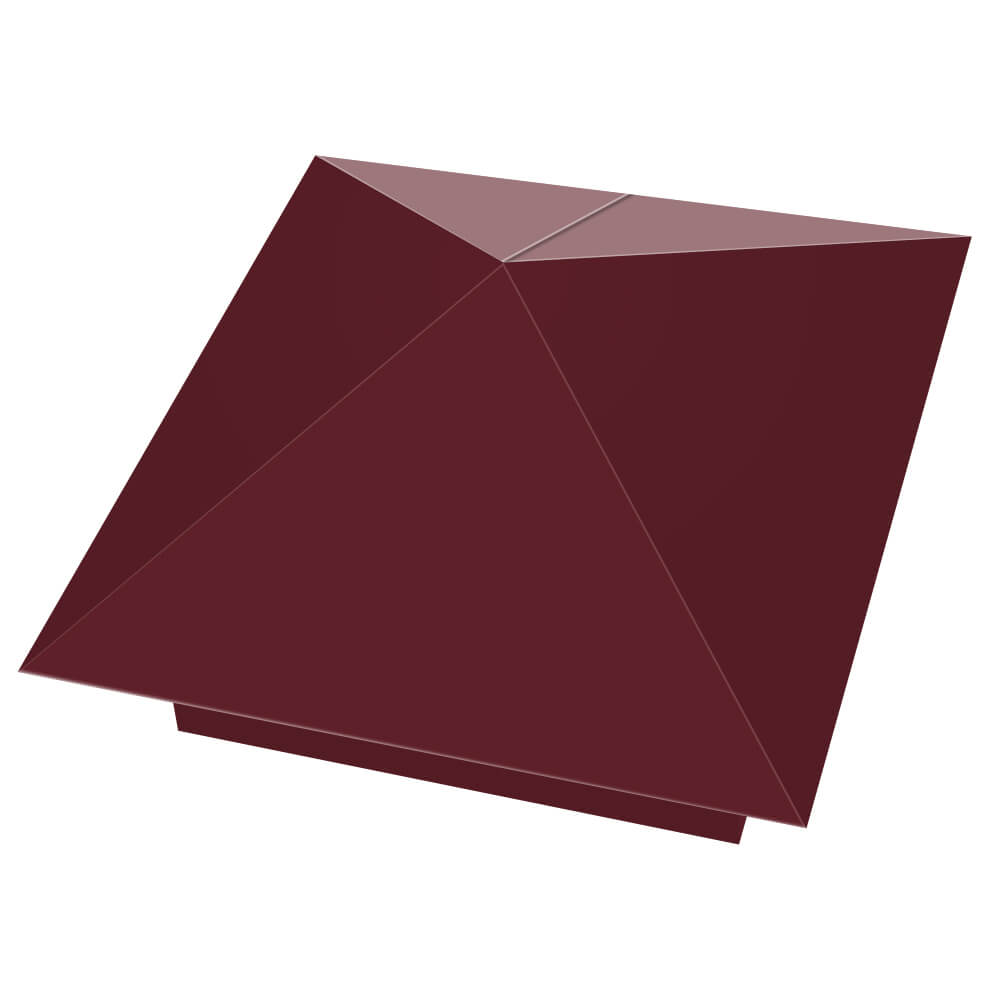 Колпак металлический 390х390мм RAL3005 Красное Вино заборный Таганрог фото