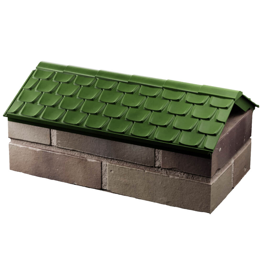 Парапет Zking Эльбрус Зеленый с посадкой на 1 кирпич (255мм) в Таганроге фото