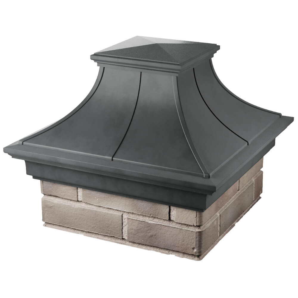 Колпак Zking Монблан Премиум Серый на столб 1.5х1.5 кирпича (385х385мм) в Таганроге фото