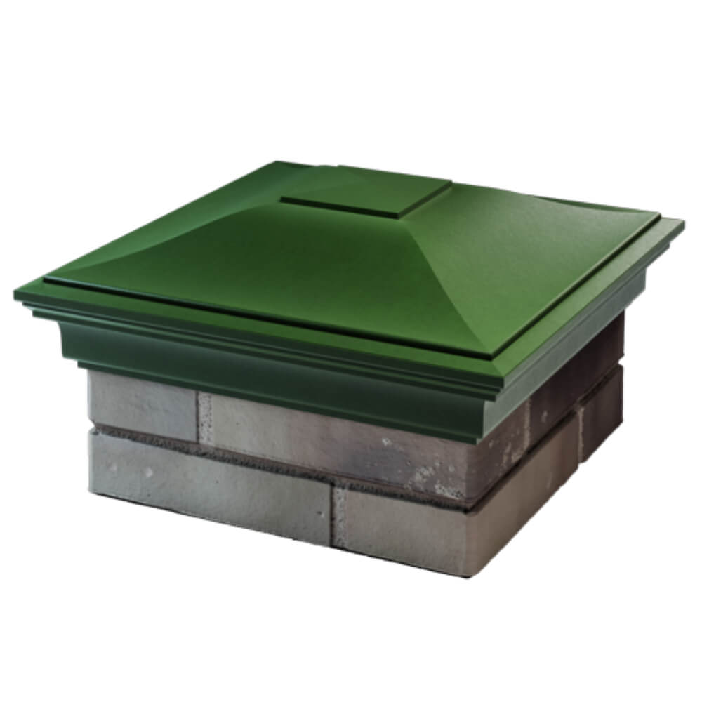 Колпак Zking Монблан Зеленый на столб 1.5х1.5 кирпича (385х385мм) в Таганроге фото
