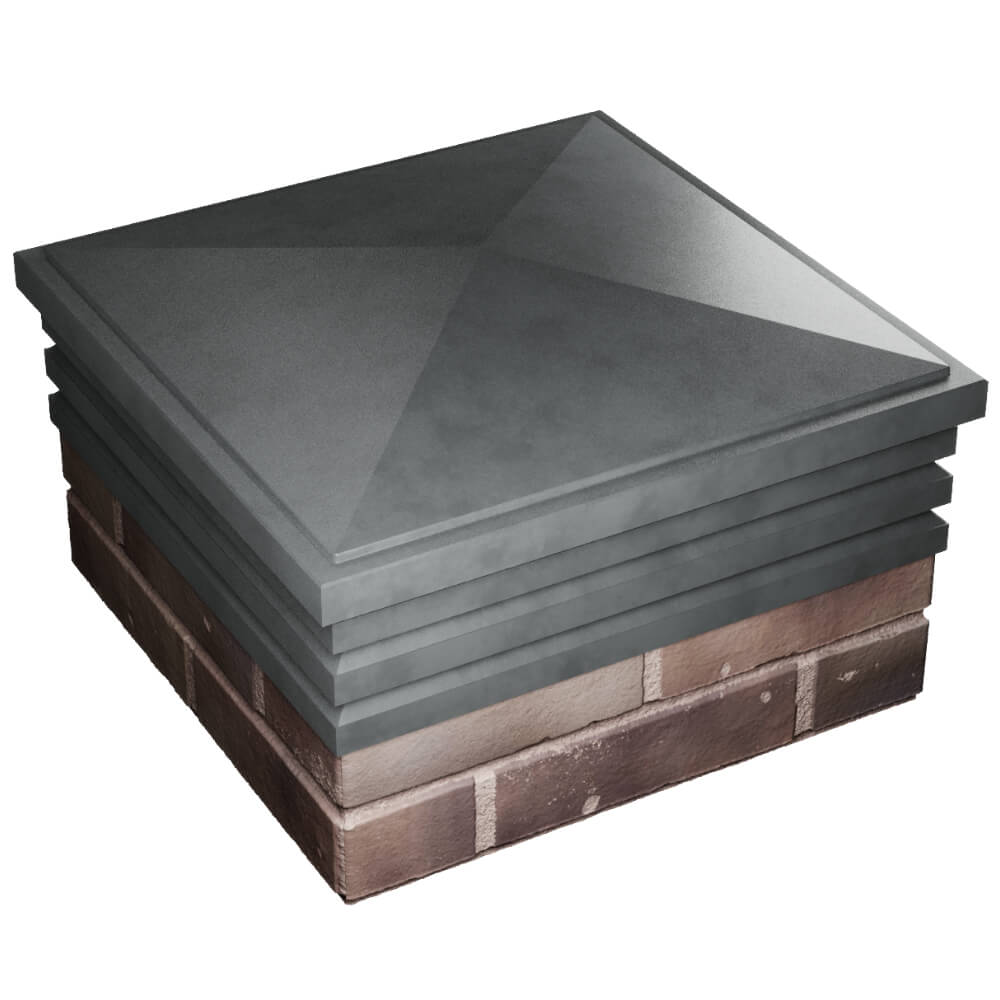 Колпак Zking Бона ХайТек Серый на столб 2х2 кирпича (513х513мм) в Таганроге фото