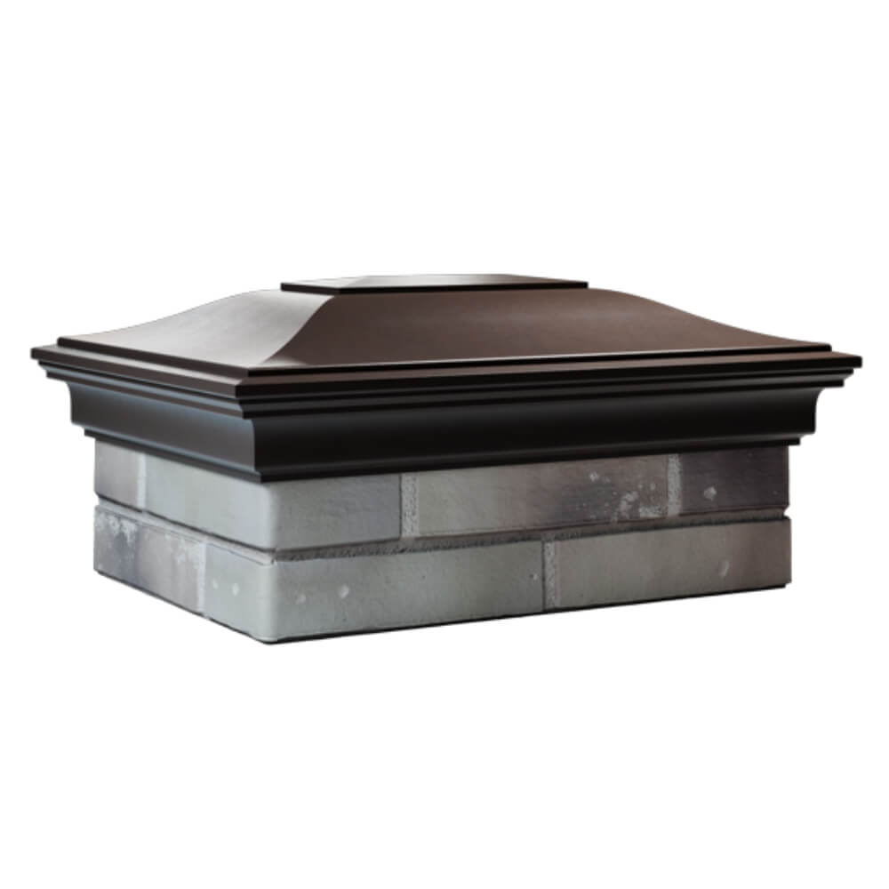 Колпак Zking Монблан Коричневый на столб 2х1.5 кирпича (515х385мм) в Таганроге фото