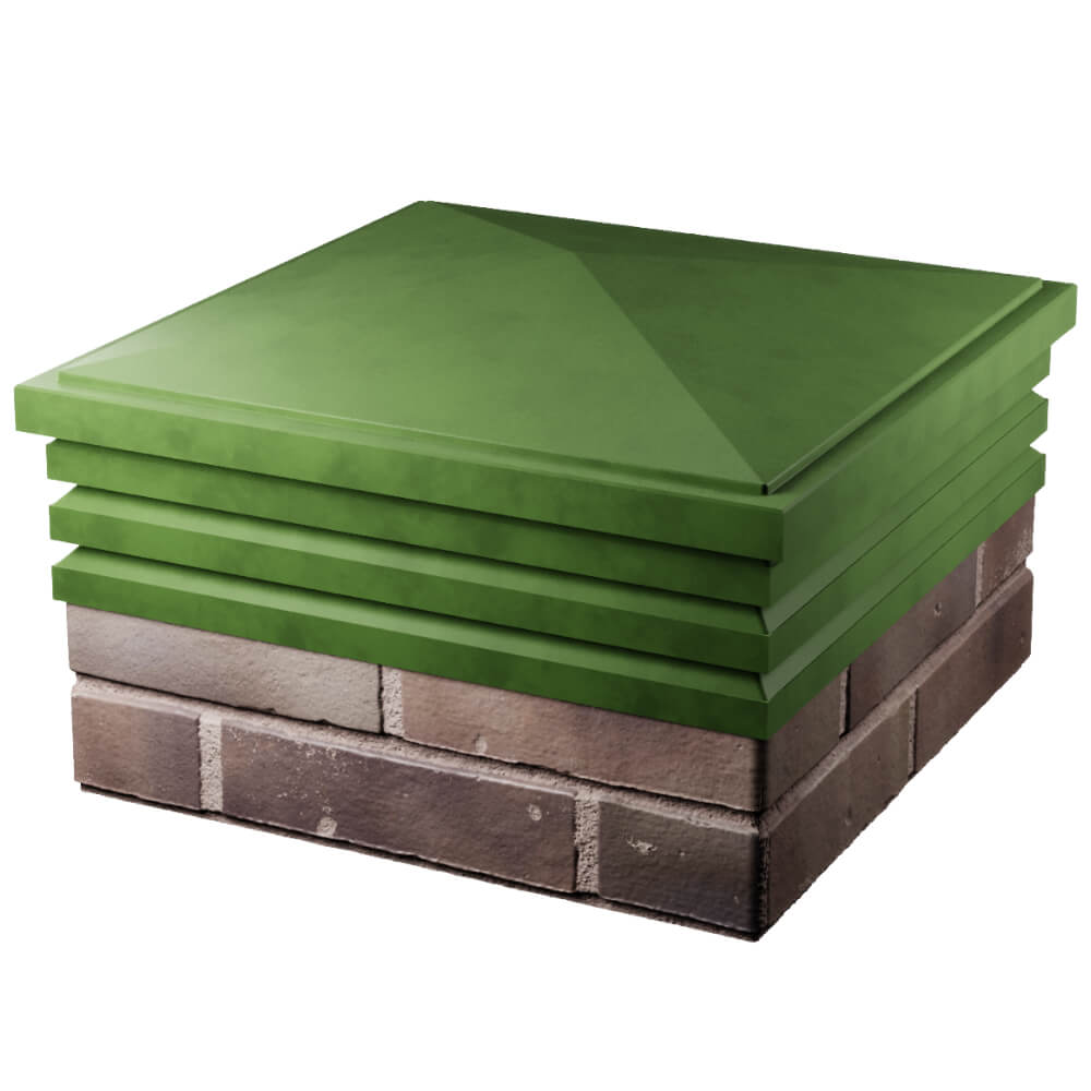 Колпак Zking Бона ХайТек Зеленый на столб 2х2 кирпича (513х513мм) в Таганроге фото