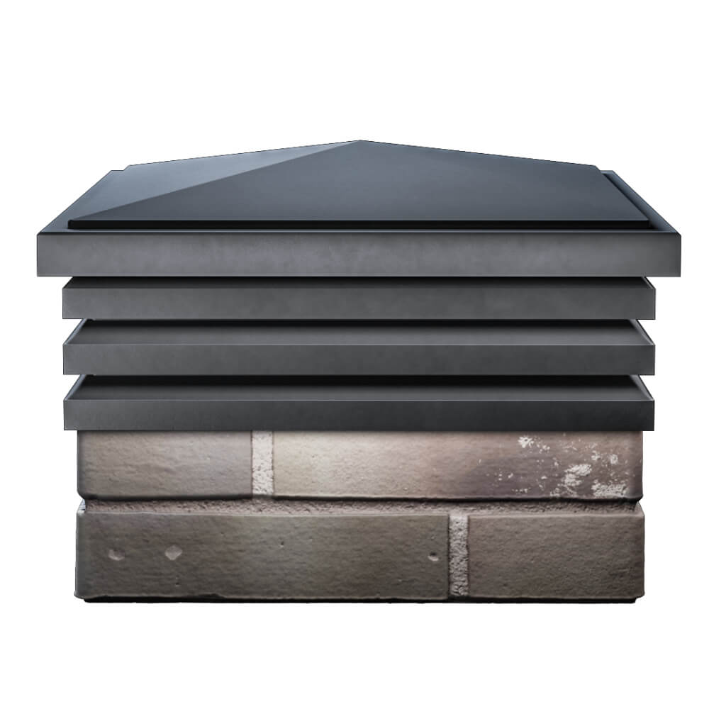 Колпак Zking Бона ХайТек Серый на столб 1.5х1.5 кирпича (385х385мм) Таганрог фото