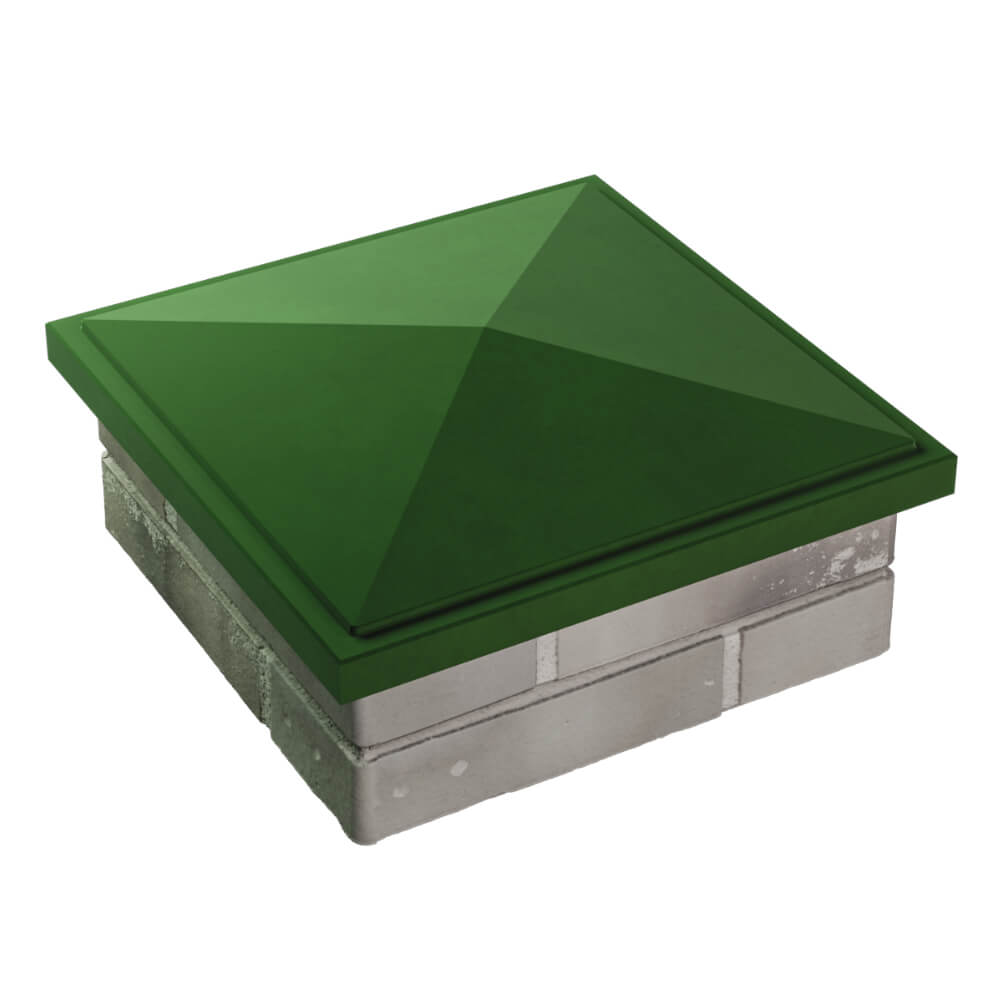 Колпак Zking БонаМоно Зеленый на столб 1.5х1.5 кирпича (385х385, 400х400мм) в Таганроге фото