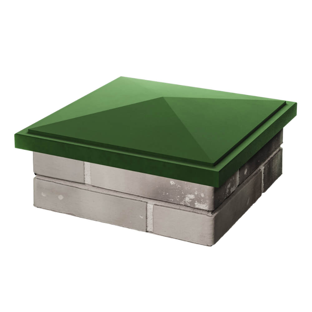 Колпак Zking БонаМоно Зеленый на столб 1.5х1.5 кирпича (385х385, 400х400мм) в Таганроге фото