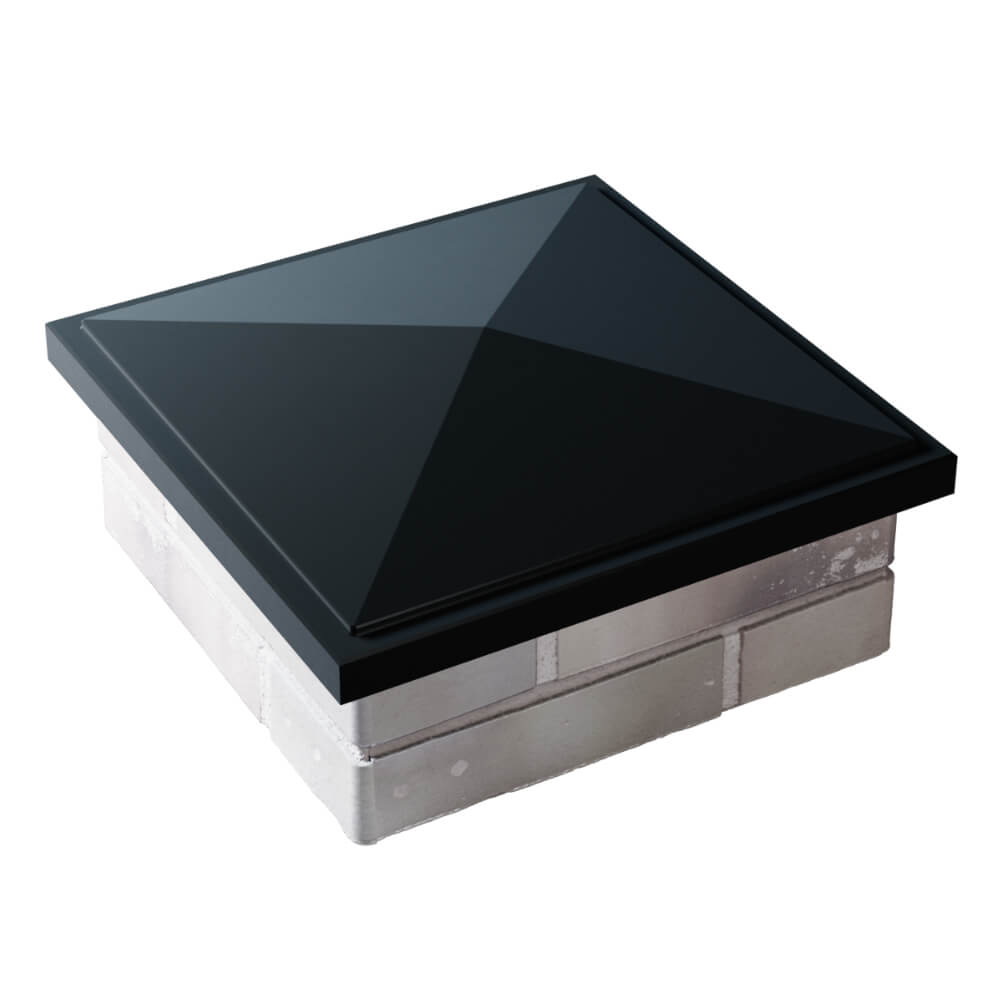 Колпак Zking БонаМоно Черный на столб 1.5х1.5 кирпича (385х385, 400х400мм) в Таганроге фото