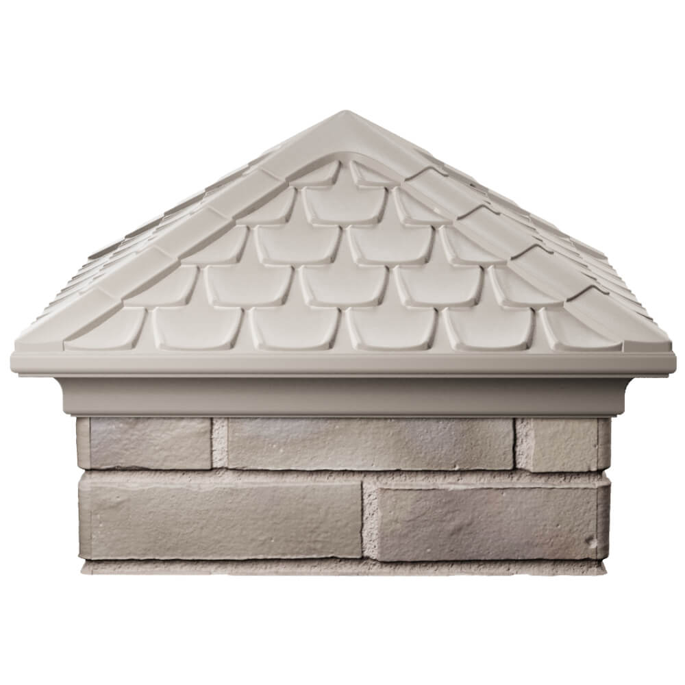 Колпак Zking Эльбрус Бежевый на столб 1.5х1.5 кирпича (385х385мм) Таганрог фото