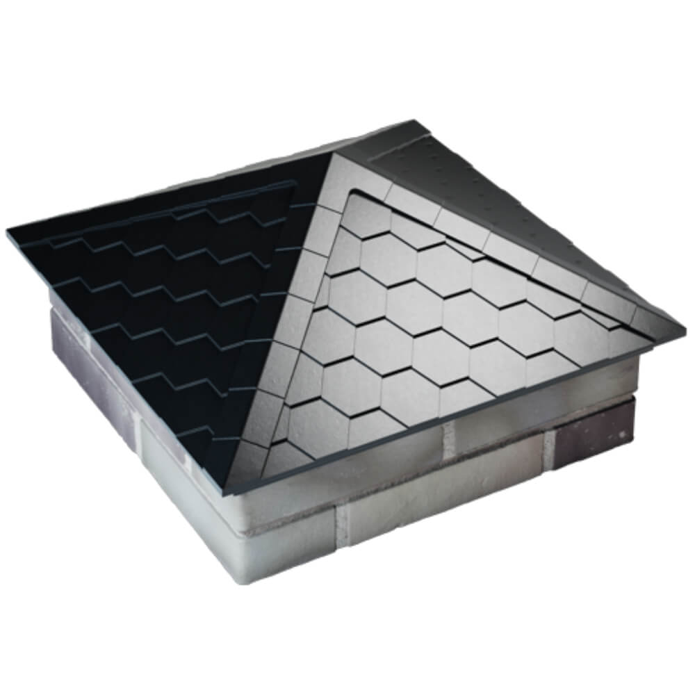 Колпак Zking Эверест Черный на столб 2х2 кирпича (535х535мм) Таганрог фото