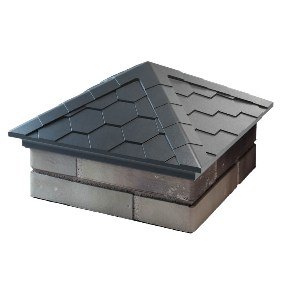 Колпак Zking Эверест Серый на столб 1.5х1.5 кирпича (390х390мм) в Таганроге фото