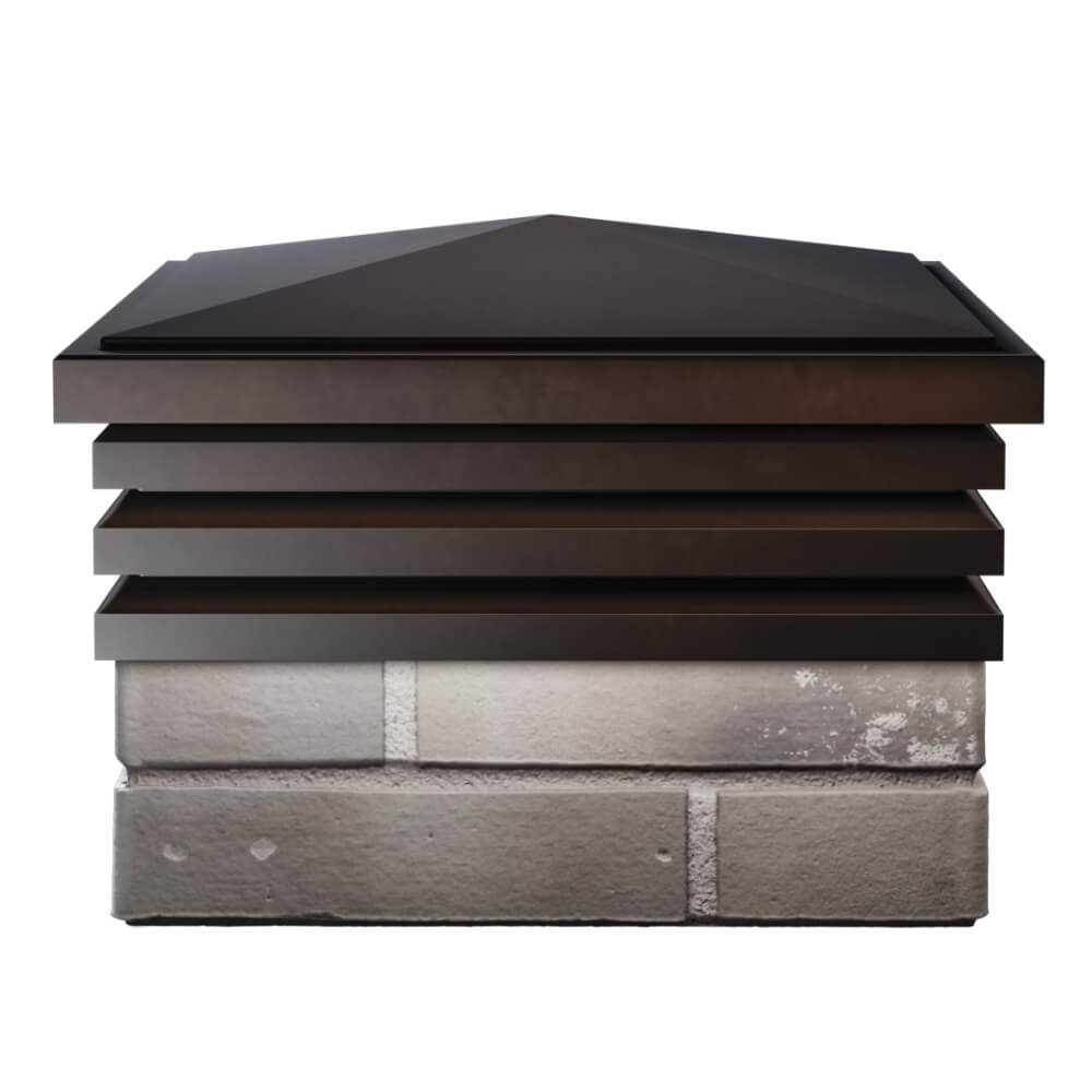 Колпак Zking Бона ХайТек Коричневый на столб 1.5х1.5 кирпича (385х385мм) Таганрог фото