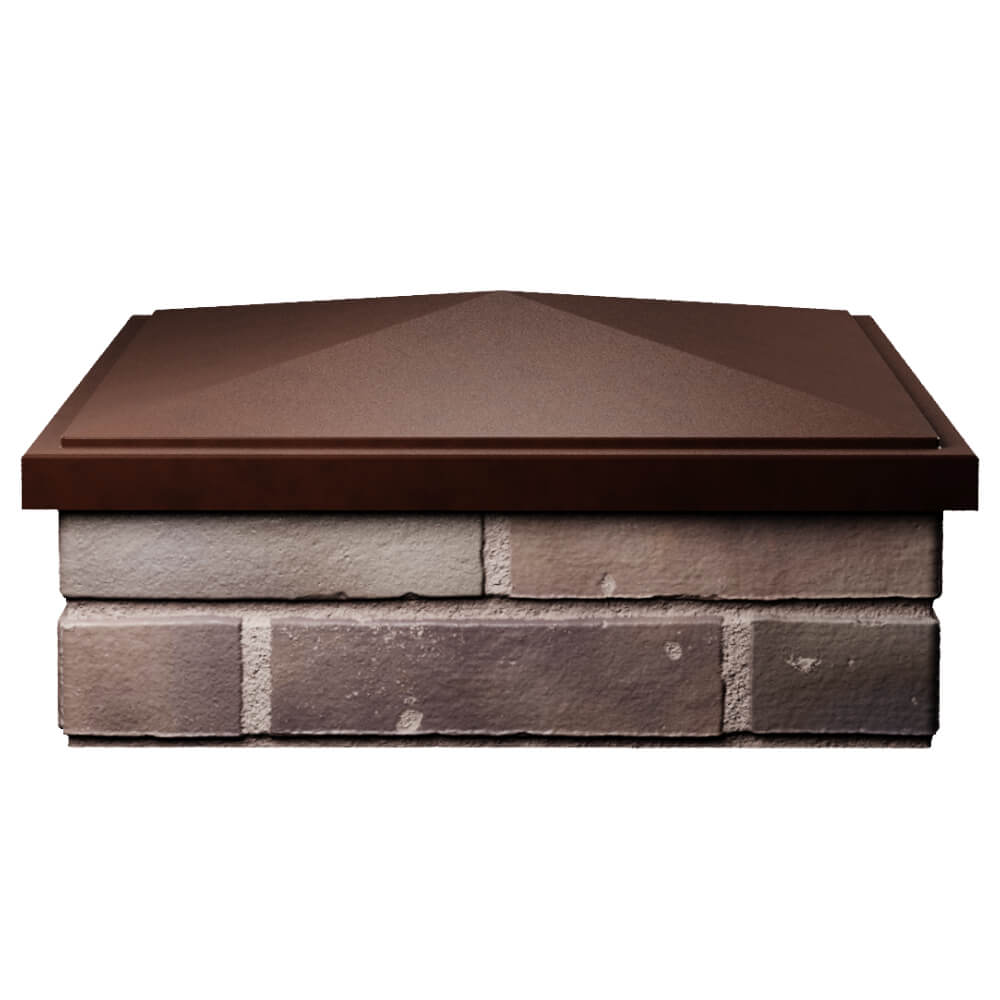 Колпак Zking БонаМоно Коричневый на столб 2х2 кирпича (515х515, 530х530мм) Таганрог фото