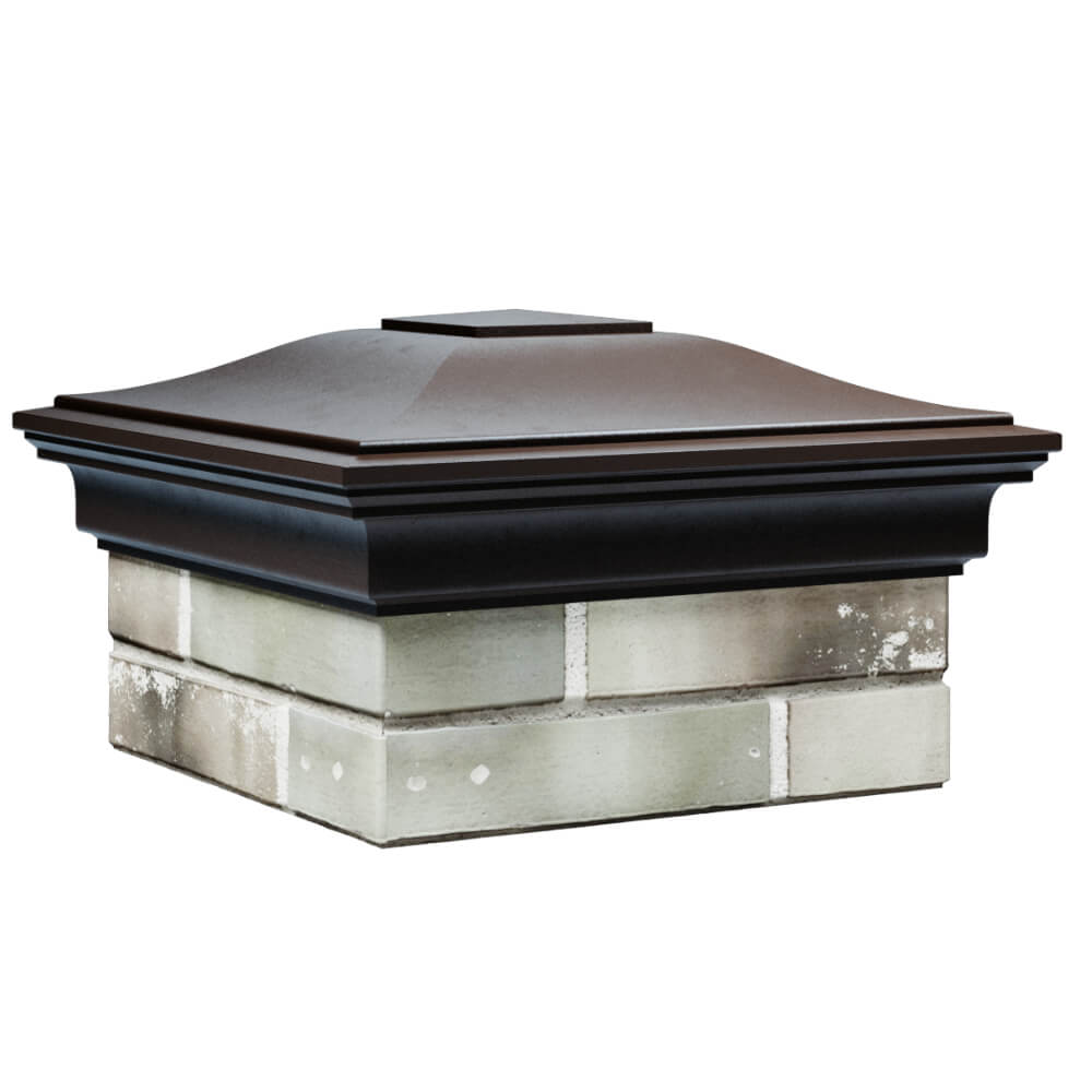 Колпак Zking Монблан Коричневый на столб 1.5х1.5 кирпича (385х385мм) в Таганроге фото