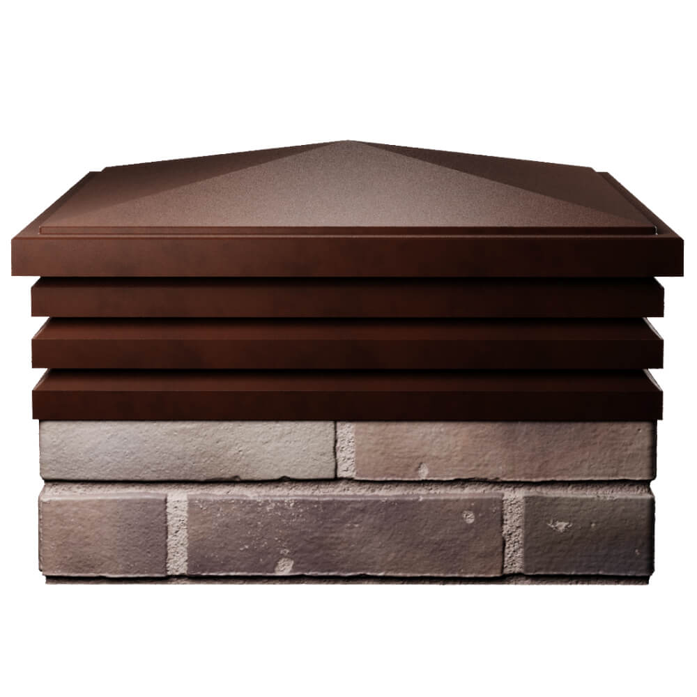 Колпак Zking Бона ХайТек Коричневый на столб 2х2 кирпича (513х513мм) Таганрог фото